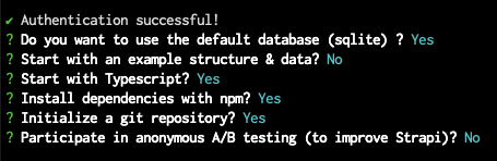 Questions and answers from the terminal